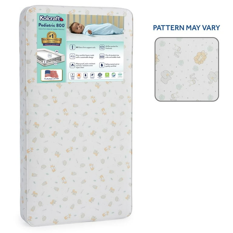 Kolcraft Pediatric 800 Extra Firm Baby Crib Toddler Mattress, 80