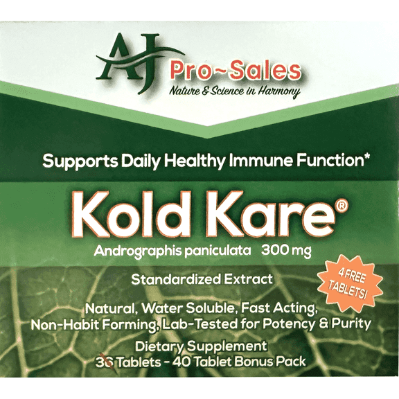 Kold Kare Daily Immune Health Function, 40 Count - Effective Against Cold, Sinus, Allergy Symptoms | Non-Habit Forming | No Side Effects