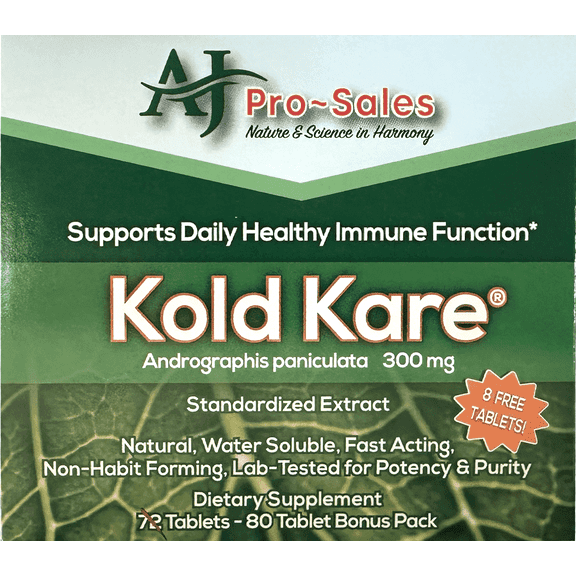 KOLD KARE Daily Immune Support Tablets Immune System Support 80 Count