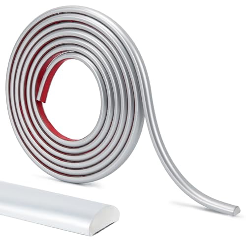 Koldwater 10 ft Peel and Stick Trim, Molding Trim for Walls, Edges, Borders, Backsplash Tiles, Flexible and Self Adhesive Trim, Silver | Flexible edge trim, self-adhesive PVC molding, wall border