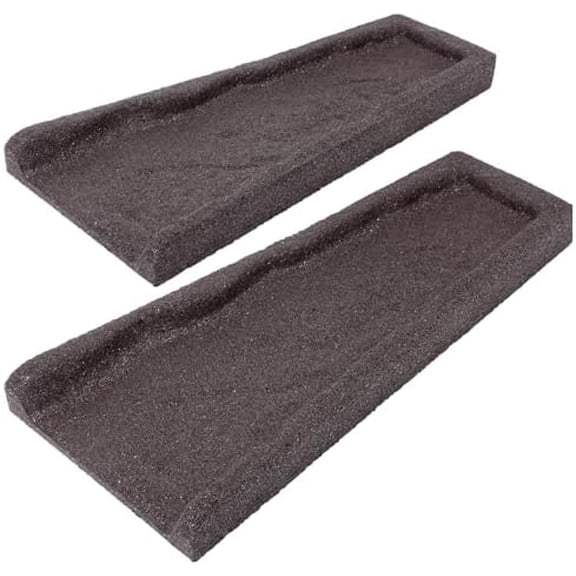 Koldwater 2 Pack Rubber Downspout Splash Block Rain Gutter Down Spout Drain Trays Brown