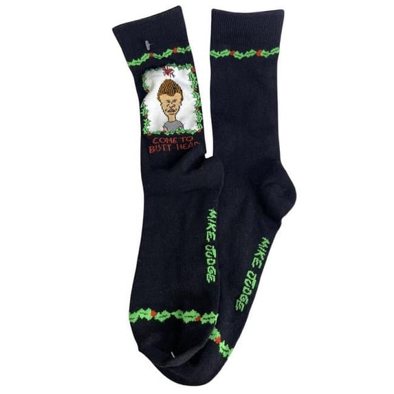 Kole Imports 1 Pack Bevis & Butt-Head Christmas Mens Crew Socks Size 10-13 - Pack of 30