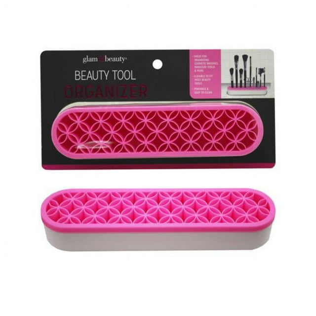 Kole Imports AB94512 Glam Beauty Silicone Beauty Tool Organizer in Assorted Colors on Clip