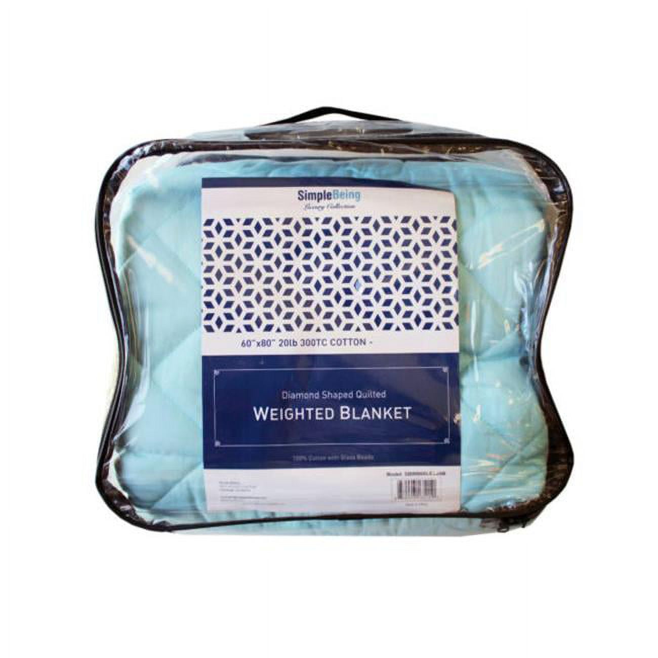 Kole Imports AC732 1 60 x 80 in. Simple Being 20 lbs Weighted Blanket Sky Blue Walmart
