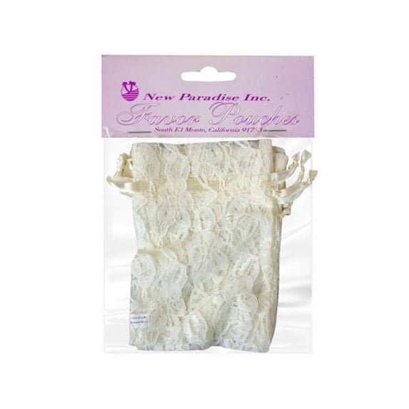 Kole Imports AF657-72 4 x 6 in. Ivory Lace Favor Pouches - Pack of 4 - Case of 72