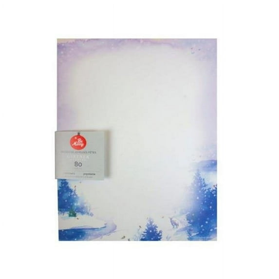 Kole Imports AF680-18 Watercolor Tree Stationery - 80 Sheets - Case of 18