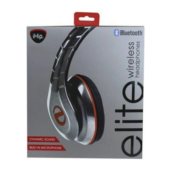 Kole Imports BB810-2 iHip Elite Red & Silver Bluetooth Over the Ear Headphones - Pack of 2