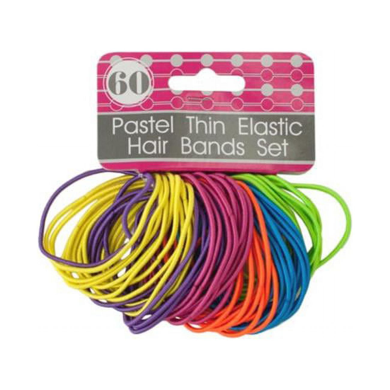Kole Imports BI88836 Pastel Thin Elastic Hair Bands Set, 36 Piece