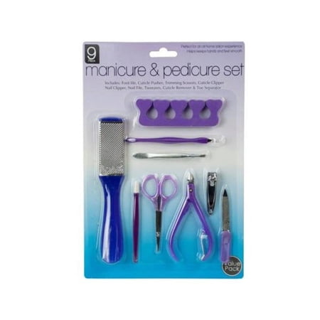 Kole Imports BI986-24 Mini-Pedi Set - 9 Piece - Case of 24