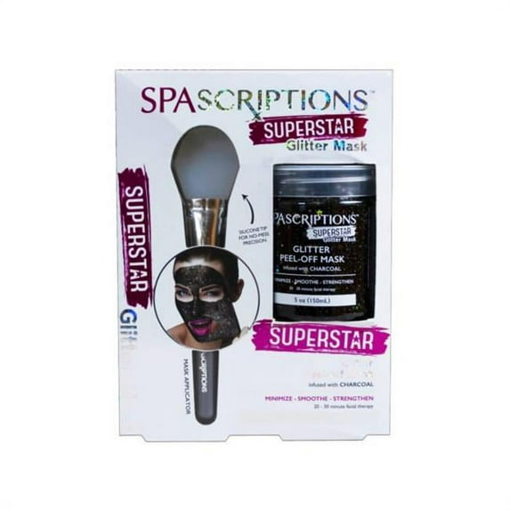 Kole Imports BI993-12 Superstar Glitter Peel-Off Mask with Applicator - Case of 12