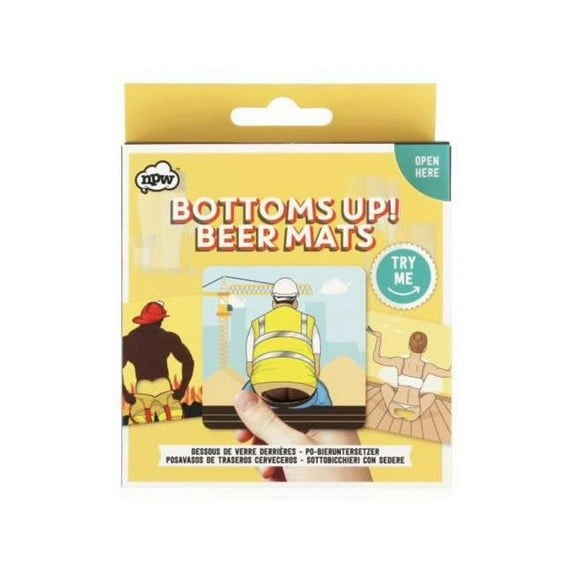 Kole Imports CA476-96 Bottoms Up Novelty Bum Beer Mats Drink Coaster - Case of 96