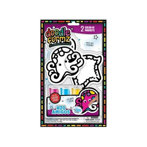 Kole Imports CA617-36 DoodleFormz Do-It-Yourself Sea Life Themed Art Kit with Magnets, Pack of 36