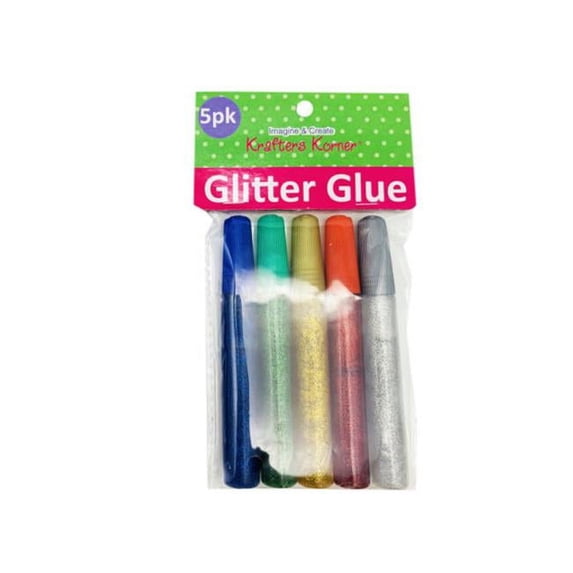 Kole Imports CG999-60 Glitter Glue - Pack of 5 - Case of 60
