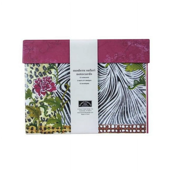Kole Imports CS080-24 Modern Safari Boxed Note Card Set - Case of 24