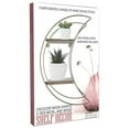 thumbnail image 1 of Kole Imports  Crescent Moon Shaped 2-Tier Metal & Wood Shelf Decor - Pack of 6, 1 of 1