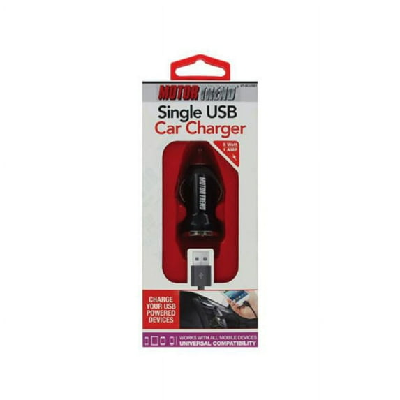 Kole Imports DA368-64 1A Motor Trend Single USB Car Charger - Pack of 64