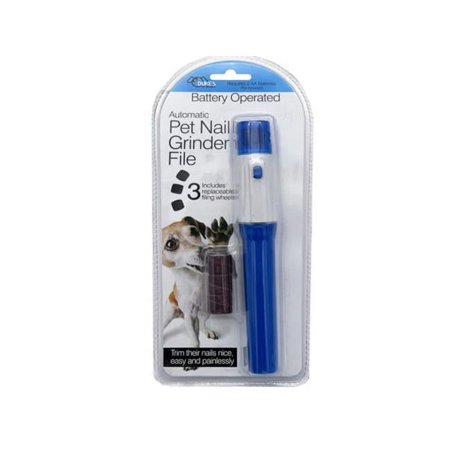 Kole Imports DI737-4 Battery-Operated Automatic Pet Nail Grinder File, Pack of 4