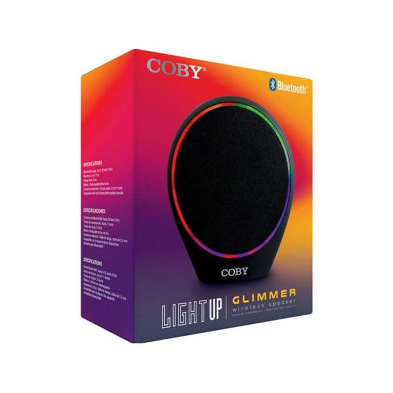 Kole Imports EN248-1 Coby Glimmer Light Up Bluetooth Speaker