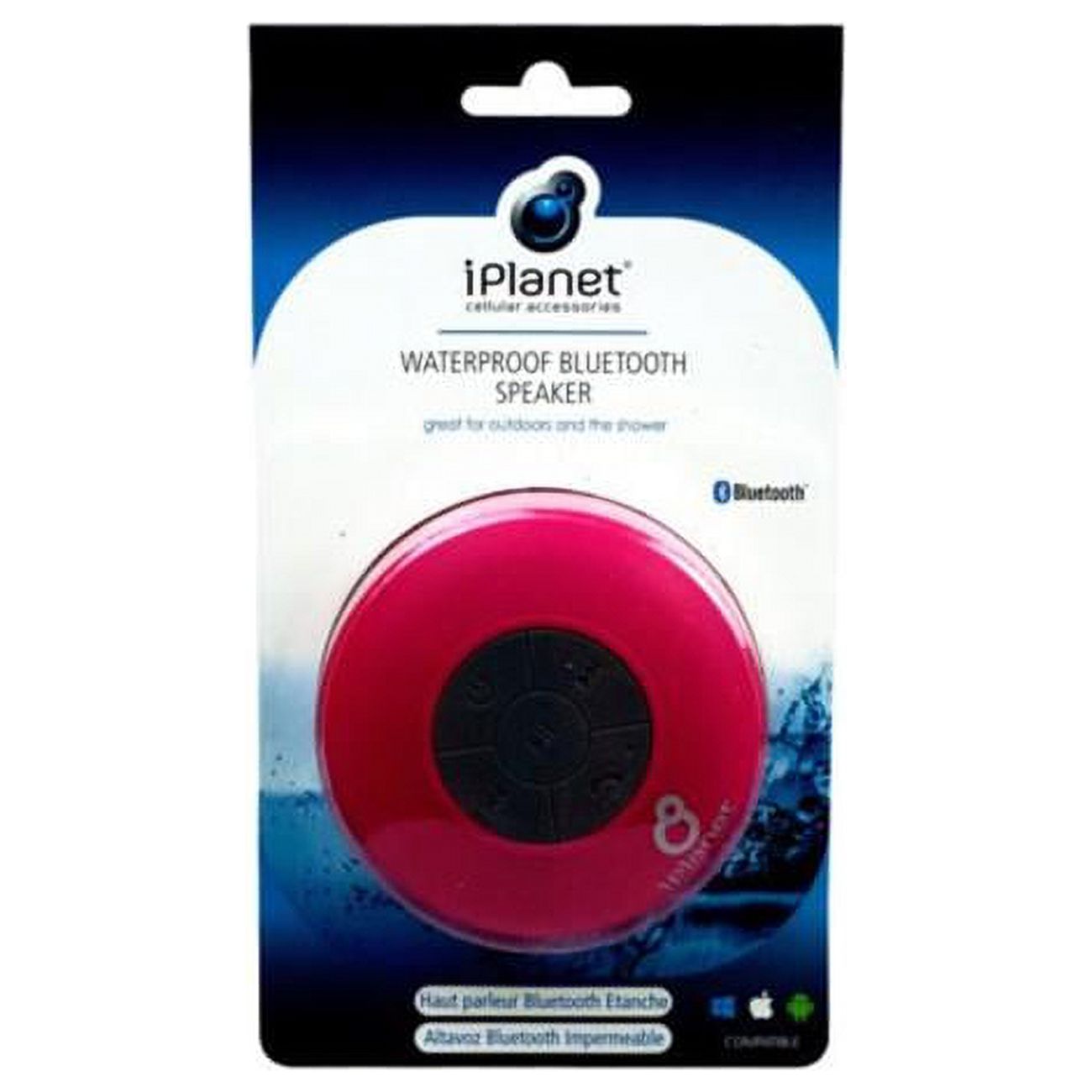 Kole Imports EN387-4 2.25 x 3.25 in. Dia. Water Resistant Bluetooth Speaker&#44; Pink - Pack of 4 - image 1 of 1