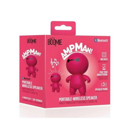 Kole Imports EN548-6 Ampman Pink Bluetooth Speaker - Case of 6