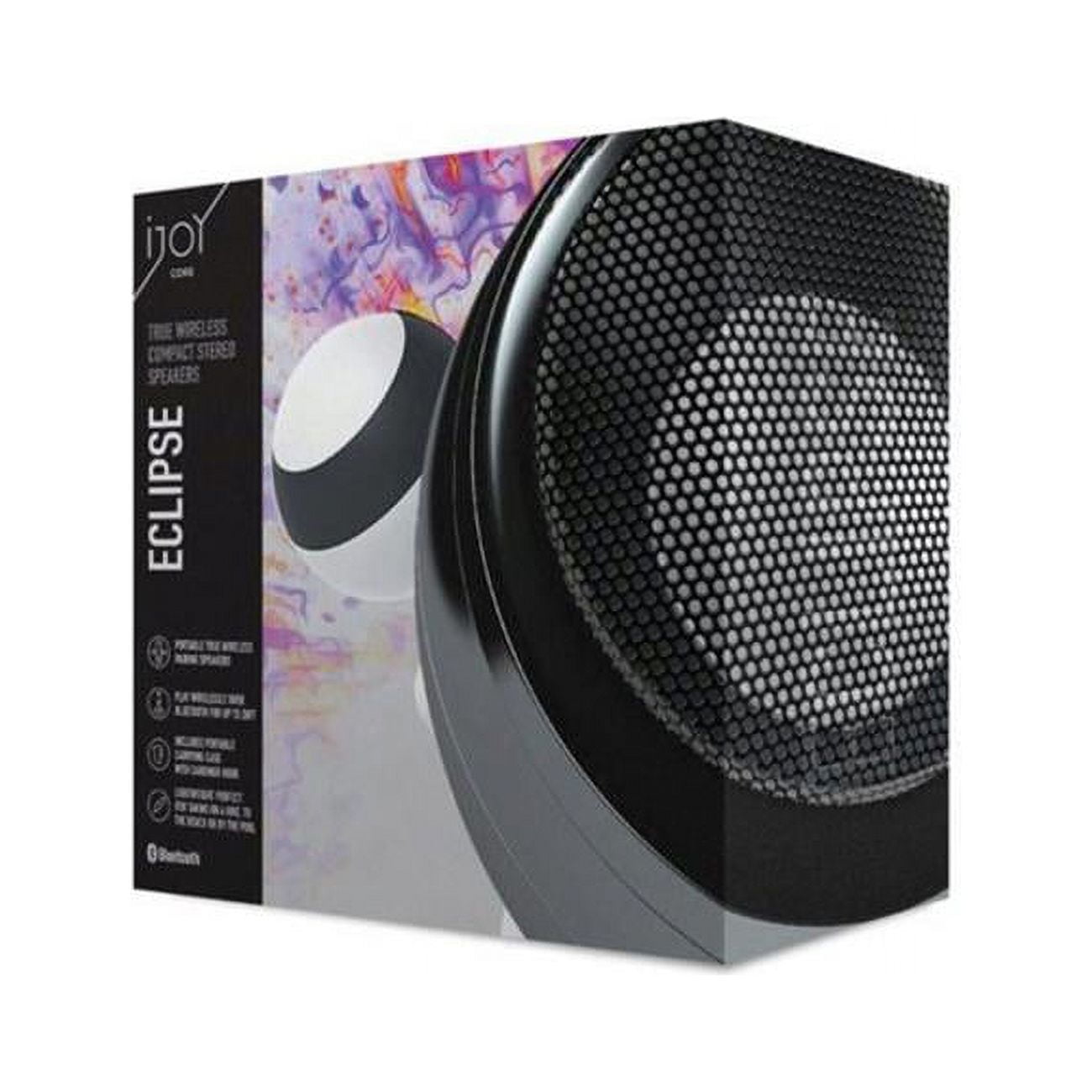 Kole Imports EN6101 Ijoy Eclipse Black Pairing Bluetooth Speakers with