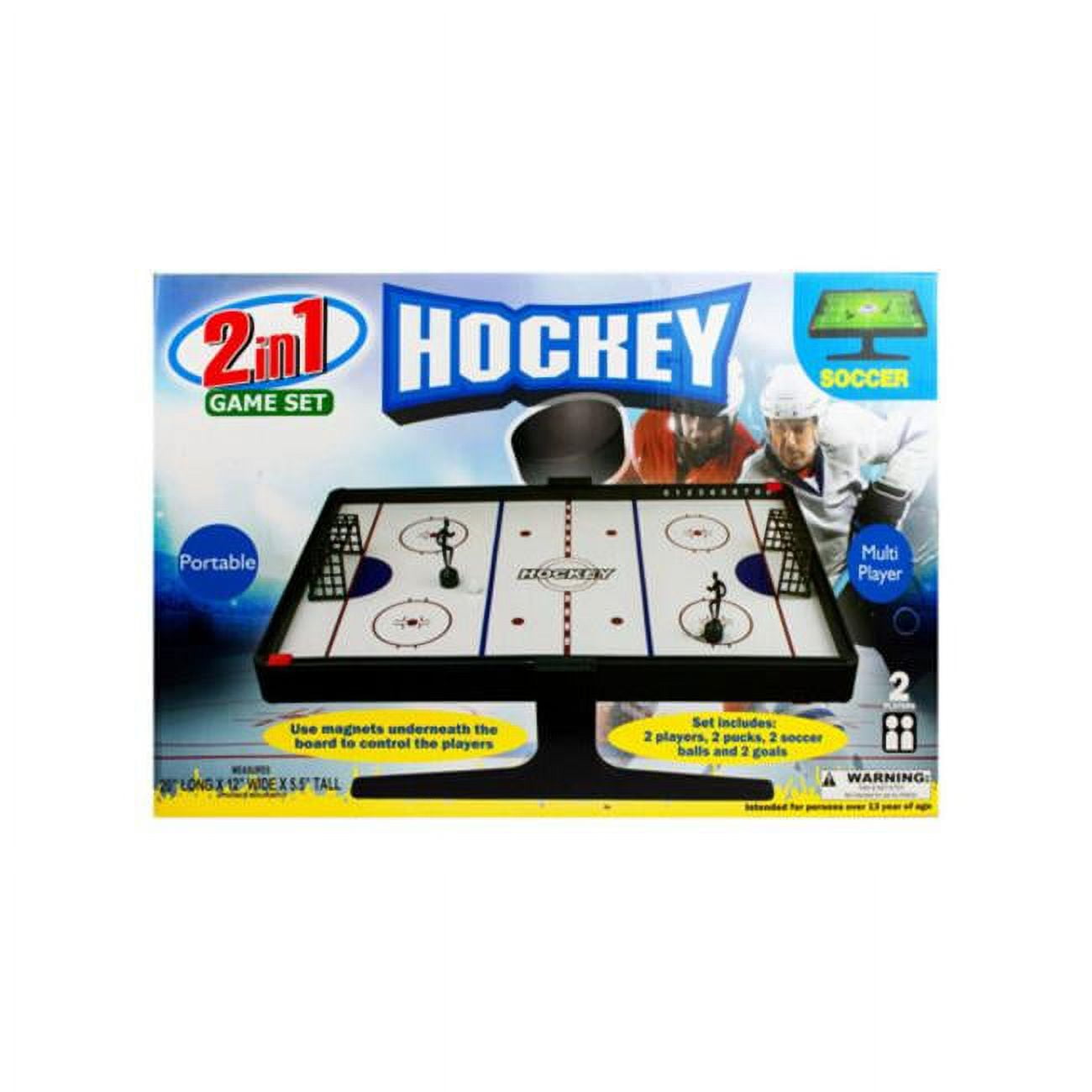 Kole Imports FB424-1 2-in-1 Soccer & Hockey Magnetic Game Set
