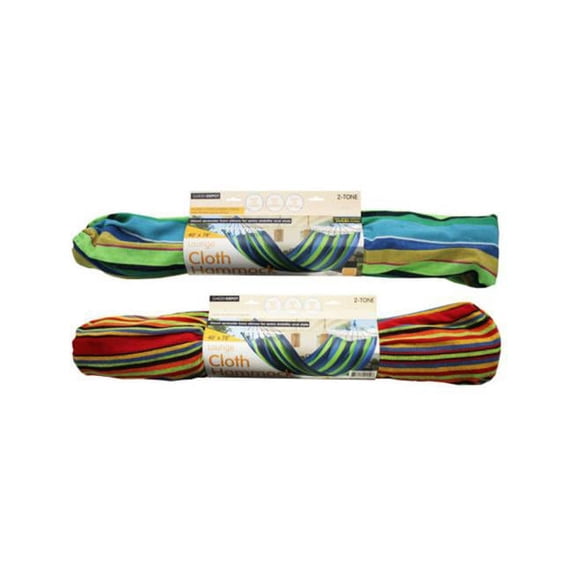 Kole Imports GA031-6 40 x 78 in. Double Cloth Stripe Hammock - Large - Pack of 6