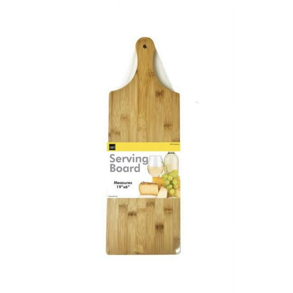 Kole Imports GE689-3 Bamboo Serving Board with Handle - Pack of 3