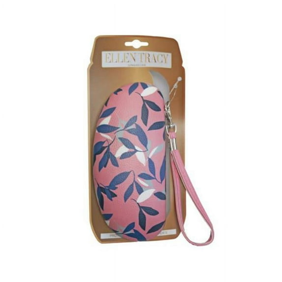 Kole Imports GH793-48 Ellen Tracy Sunglasses Case in Coral & Leaves Design - Case of 48