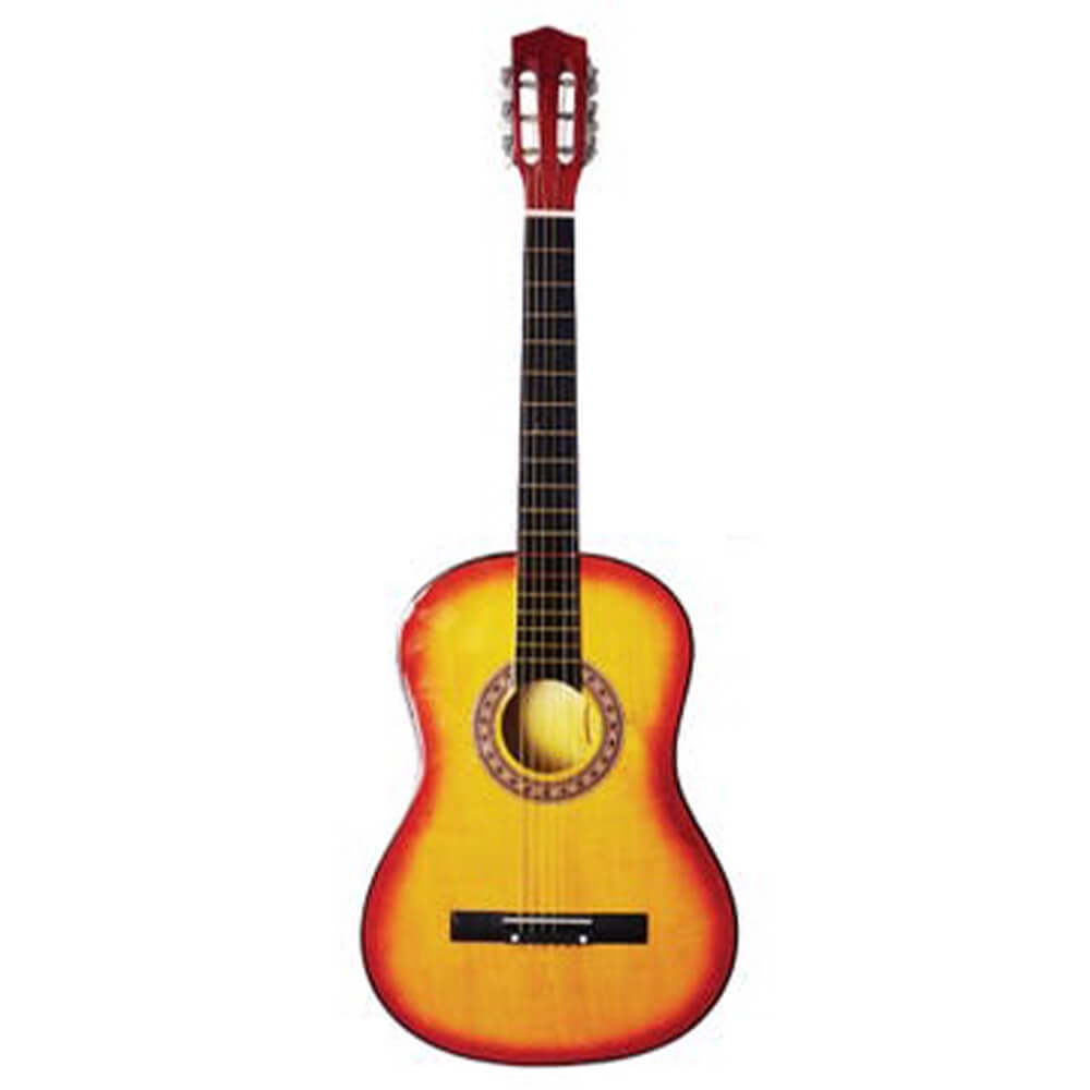 Sunburst Finish 6-String Acoustic Guitar for Classroom Use