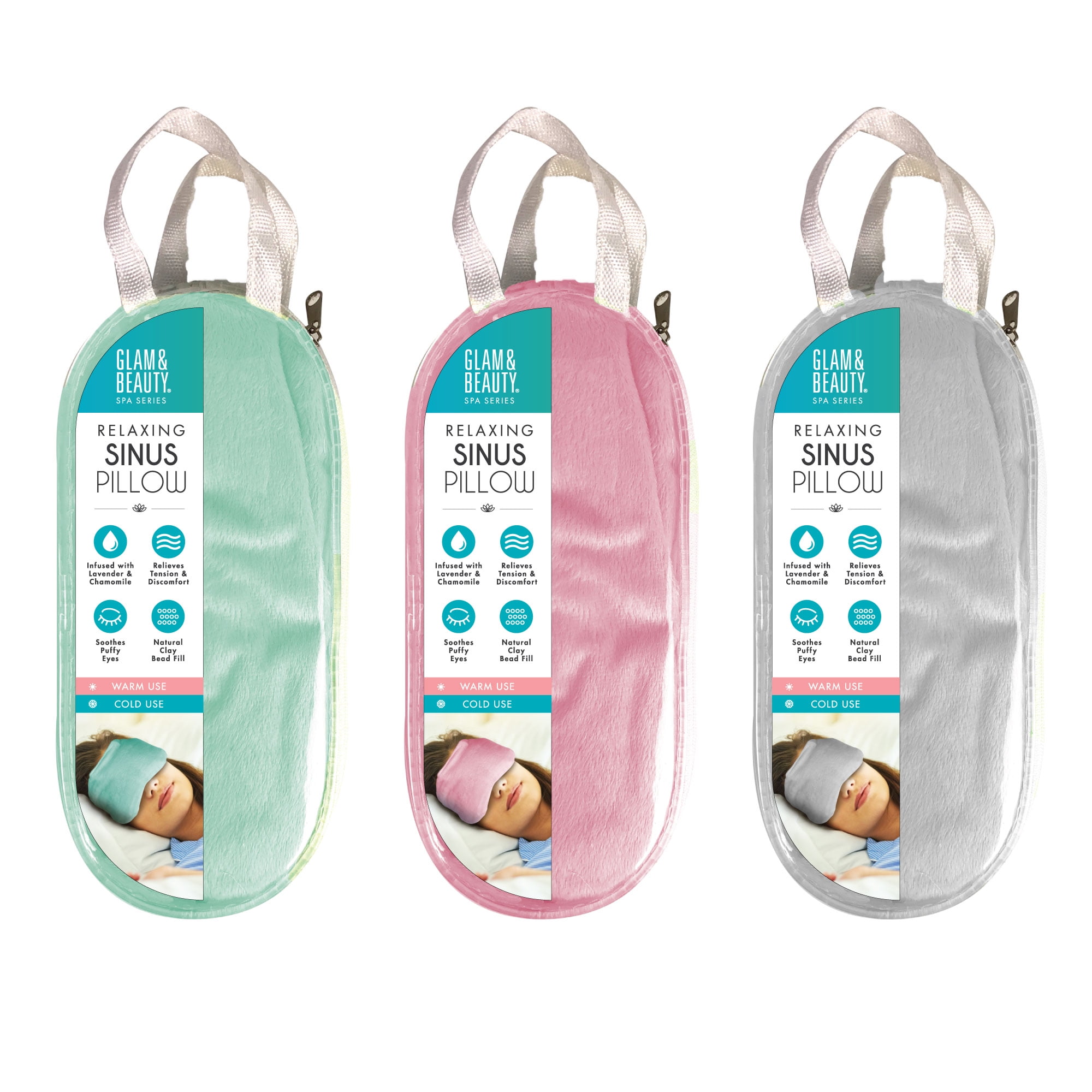 Glam &amp; Beauty Relaxing Sinus Relief Eye Pillow in Assorted Colors (Available in a pack of 6)