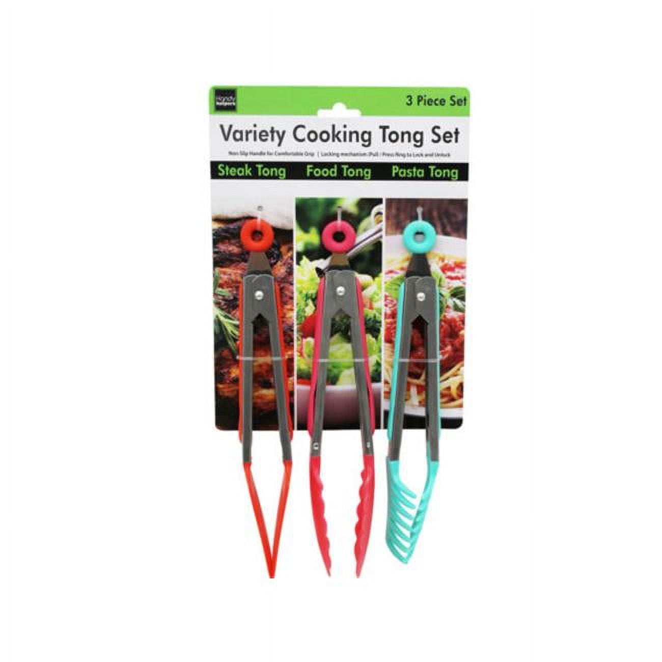 Kole Imports HC0464 AllinOne Variety Cooking Tong Set, Pack of 3