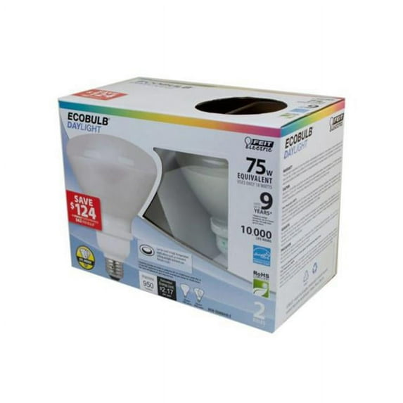 Kole Imports HD141-24 ECOBulb Daylight 75 watt Equivalent CFL Reflector Light, Case of 2 - Pack of 24