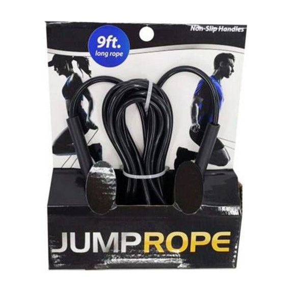 Kole Imports HL396-6 9 ft. Cardio Speed Jump Rope with Rubber Handles, Pack of 6