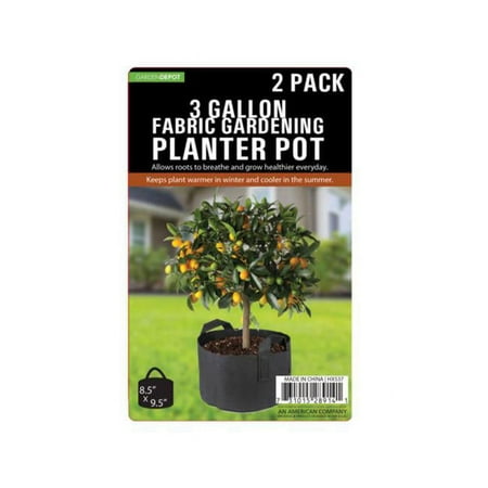Kole Imports HX537-12 3 gal Fabric Gardening Planter Pot - Pack of 12