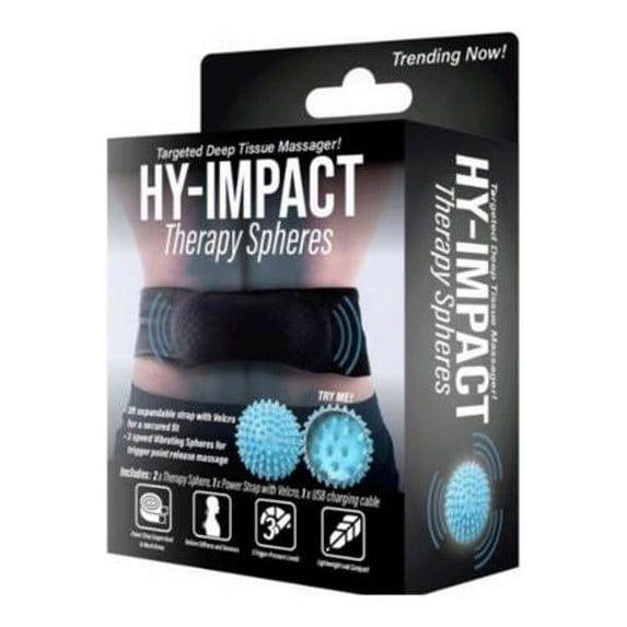 Kole Imports Hy-Impact 3 Speed Vibrating Massage Therapy Spheres with Expandable Strap, Pack of 18