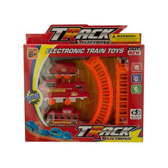 Kole Imports KL227-4 Battery Powered Train Set with Track - Pack of 4