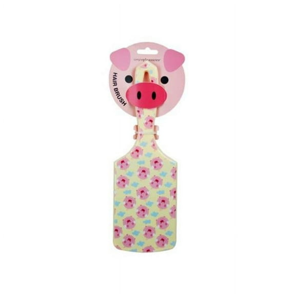 Kole Imports KL804-10 Hello Critters Pig Paddle Brush - Case of 10