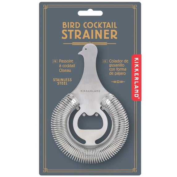 Kole Imports Kikkerland Stainless Steel Bird Cocktail Strainer - Pack of 24
