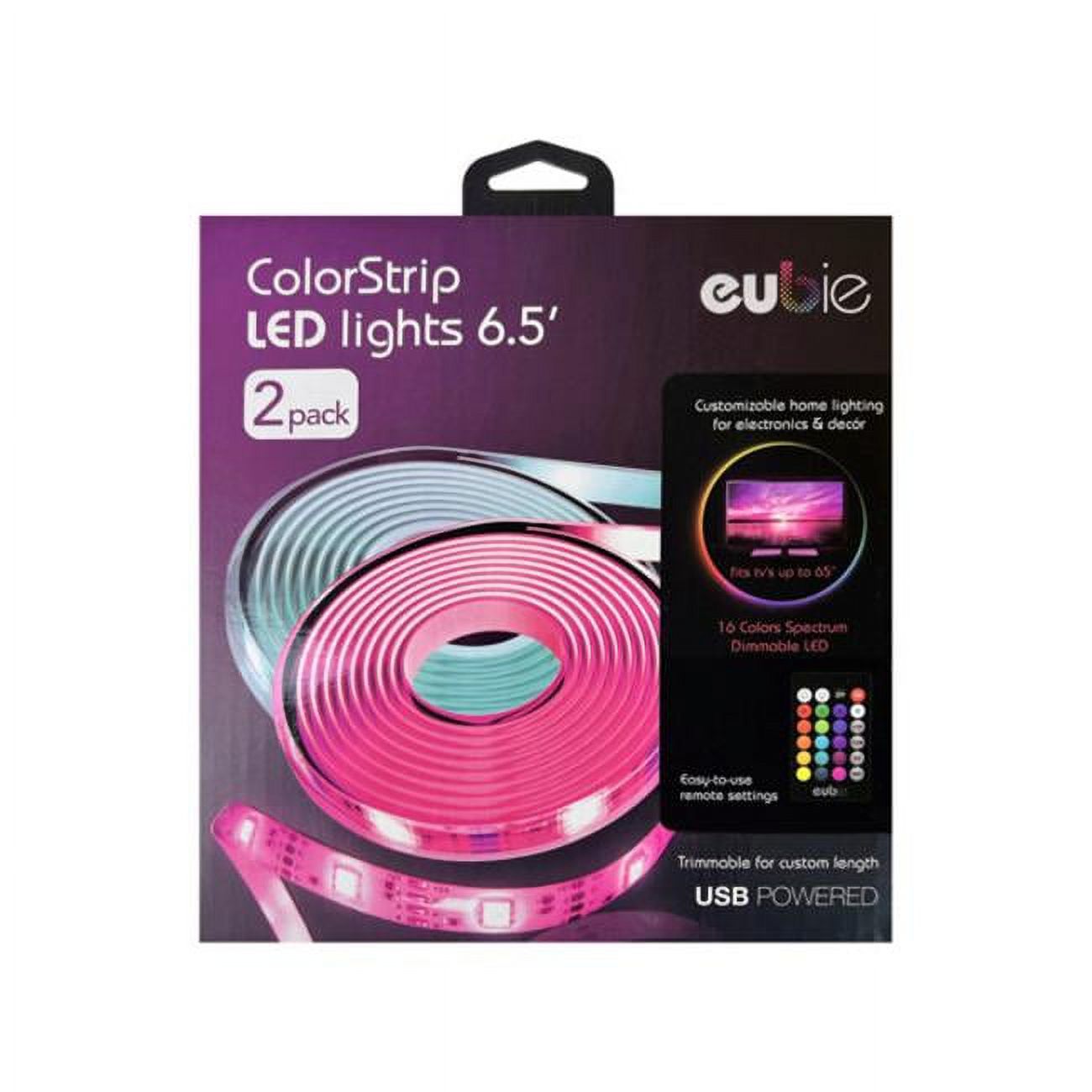 Kole Imports MA2364 6.5 in. Tzumi Eubie Mood Color LED Strip Light