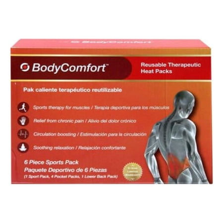 Kole Imports MK490-12 BodyComfort Reusable Therapeutic Heat Packs, 6 Per Pack - Case of 12