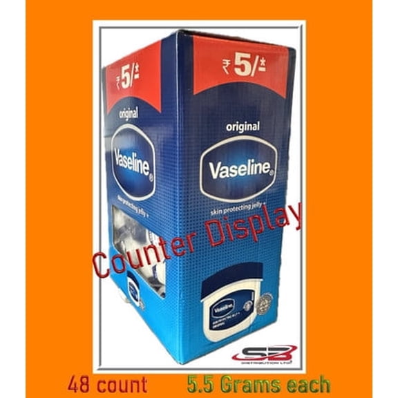 Kole Imports Mini Vaseline Petroleum Jelly Countertop Display, Pack of 48