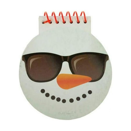 Kole Imports OP876-48 5 x 5.75 in. Cool Snowman Shape Mini Spiral Notebook, 48 Piece