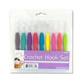 thumbnail image 1 of Kole Imports OS348-8 Crochet Hook Set with Colored Handles, 8 Piece -Pack of 8, 1 of 1