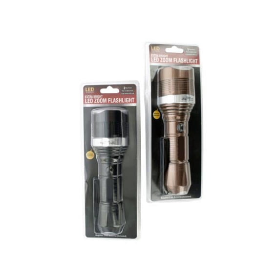 Kole Imports OS910-4 Extra Bright LED Zoom Flashlight with Dimmer Control - Pack of 4