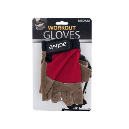 Kole Imports OS955-4 Medium Size Breathable Workout Gloves - Pack of 4
