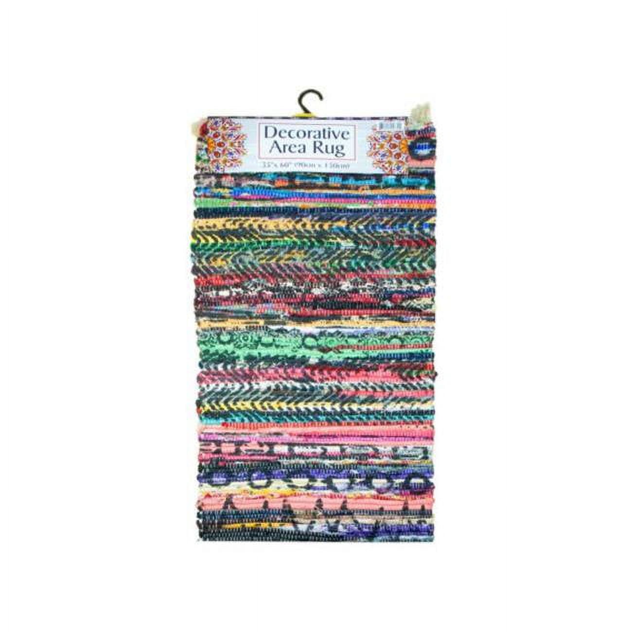 Kole Imports OT949-4 35 x 60 in. Extra Large Multi-Colored Wide Striped ...