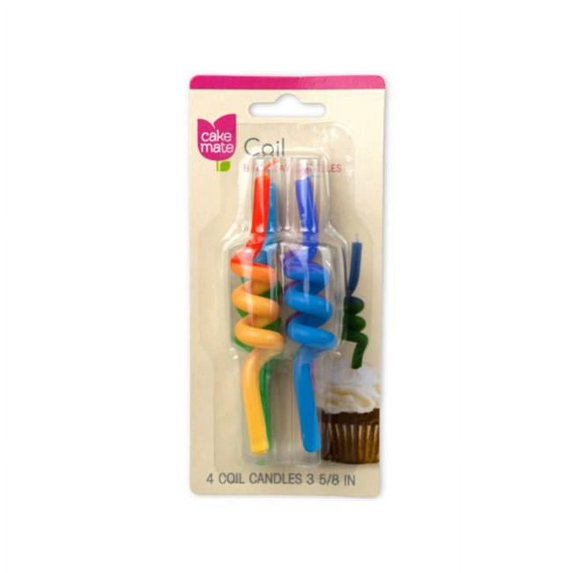 Kole Imports PC857-48 3.62 in. Cake Mate Coil Birthday Candle, 48 Piece