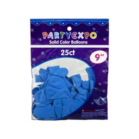 Kole Imports PJ008-48 9 in. Balloons, Light Blue - 25 Count - 48 Piece