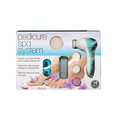 Kole Imports Pedicure Spa System Set with Spin Brush - Pack of 4
